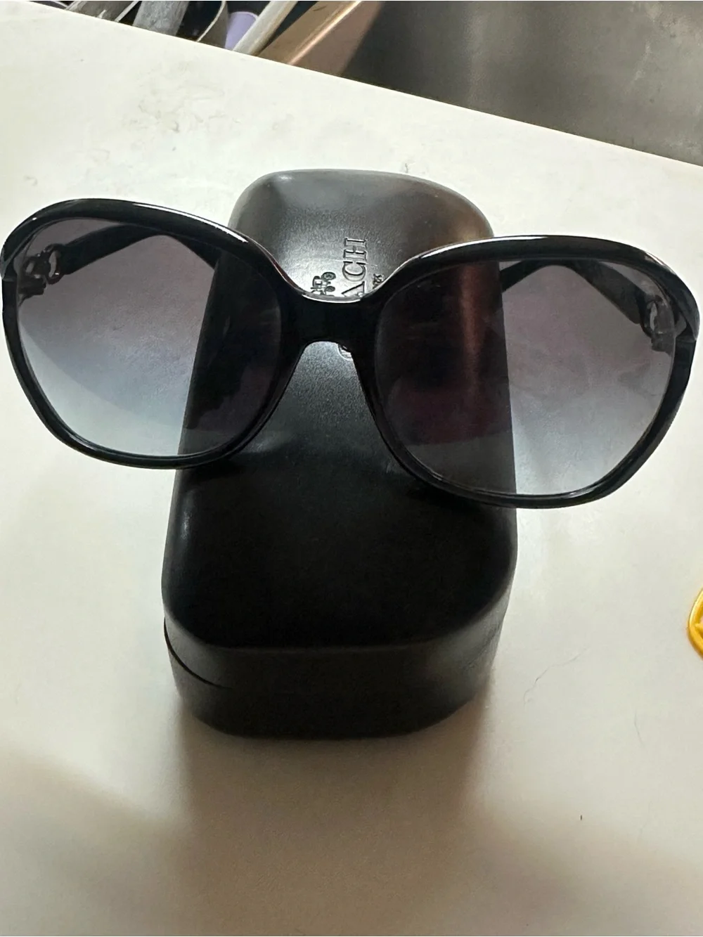 Coach Black Oversized Sunglasses